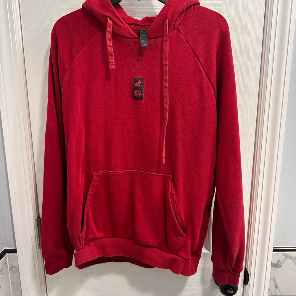 Adidas Men's NY Redbulls Red Hoodie Sweater